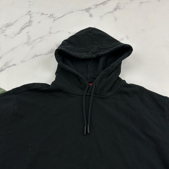 Tomboy X Pullover Hoodie Sweatshirt Size XL Black White Stripe Trim Front Pocket - Picture 2 of 11